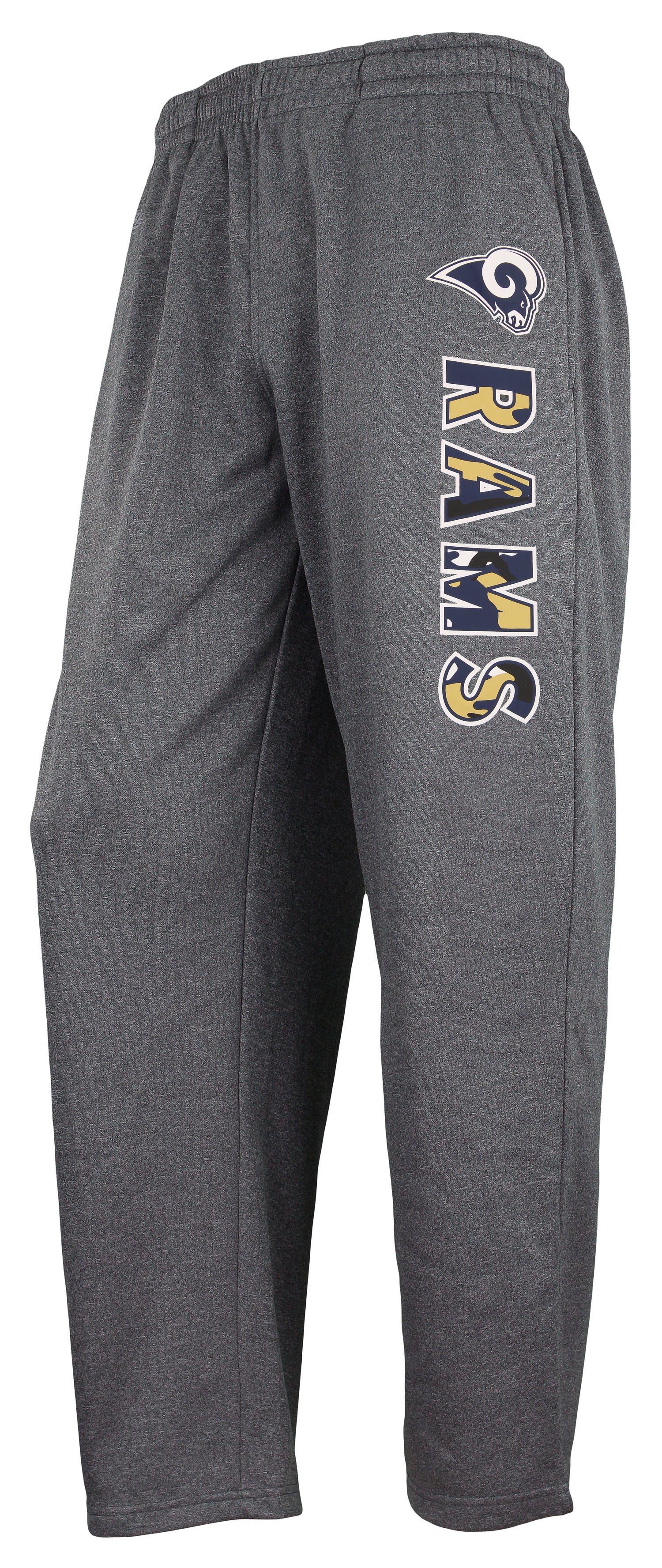 Zubaz NFL Men's Los Angeles Rams Poly Fleece Dark Heather Gray Sweatpants