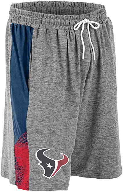 Zubaz NFL Football Men's Houston Texans Tonal Space Dye Static Stripe Shorts