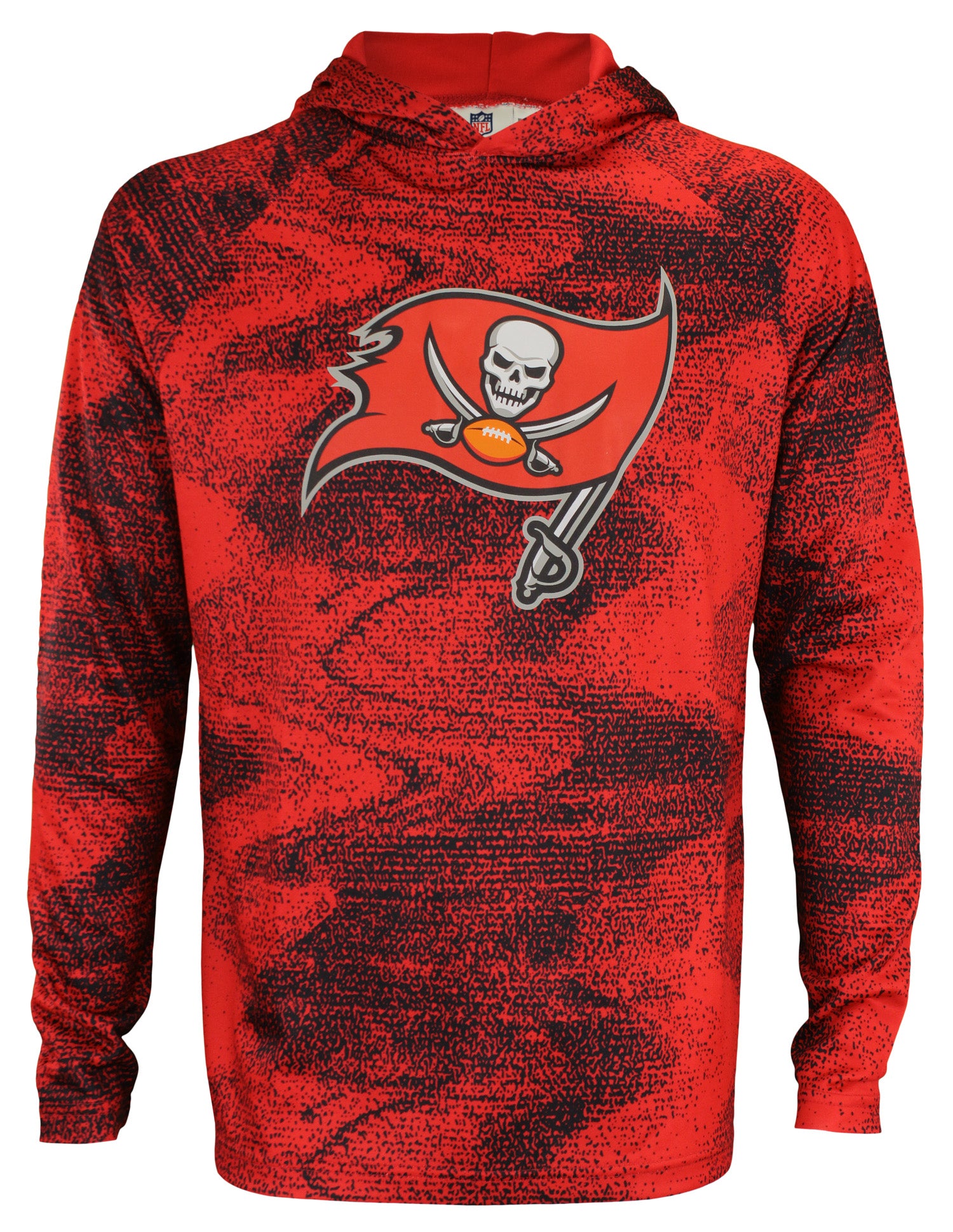 Zubaz NFL Tampa Bay Buccaneers Men's Static Body Lightweight French Terry Hoodie