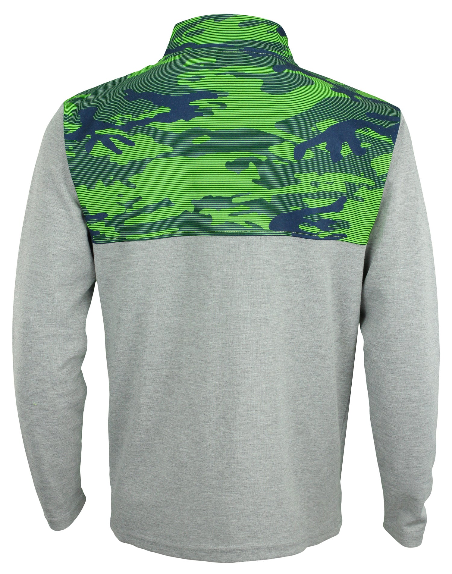 Zubaz NFL Men's Seattle Seahawks 1/4 Zip Fleece Pullover With Camo Lines