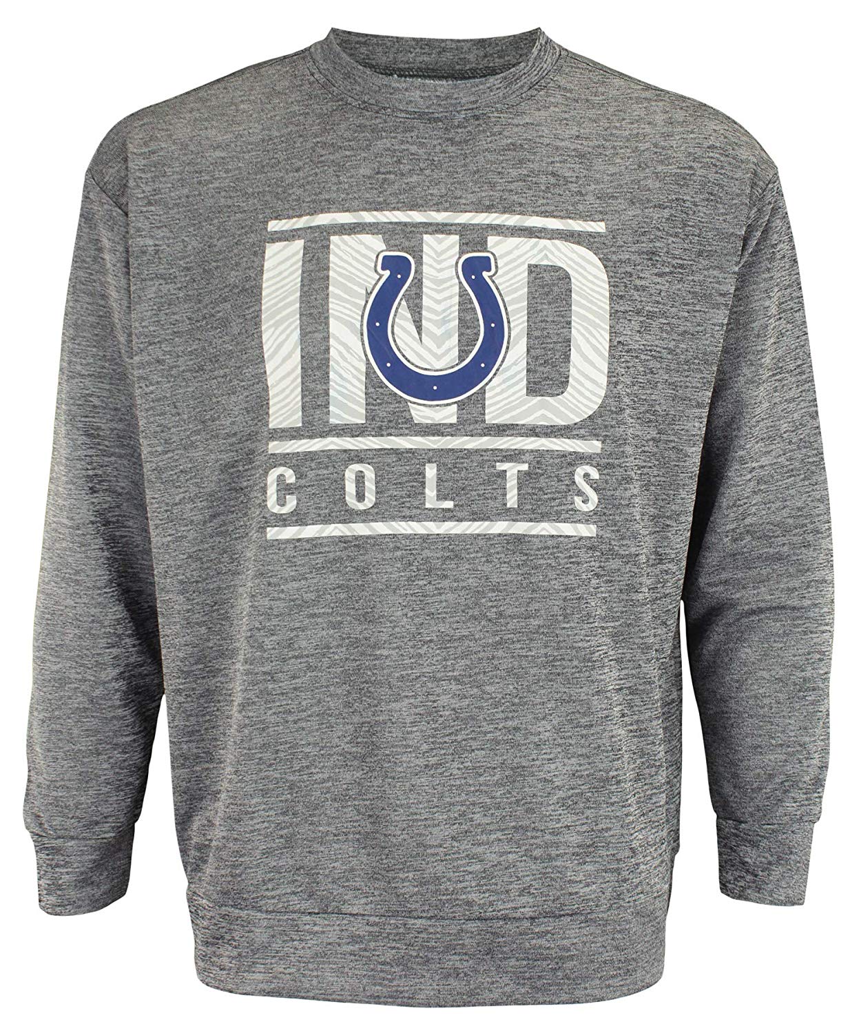 Zubaz NFL Indianapolis Colts Men's Lightweight French Terry Crew Neck Sweatshirt