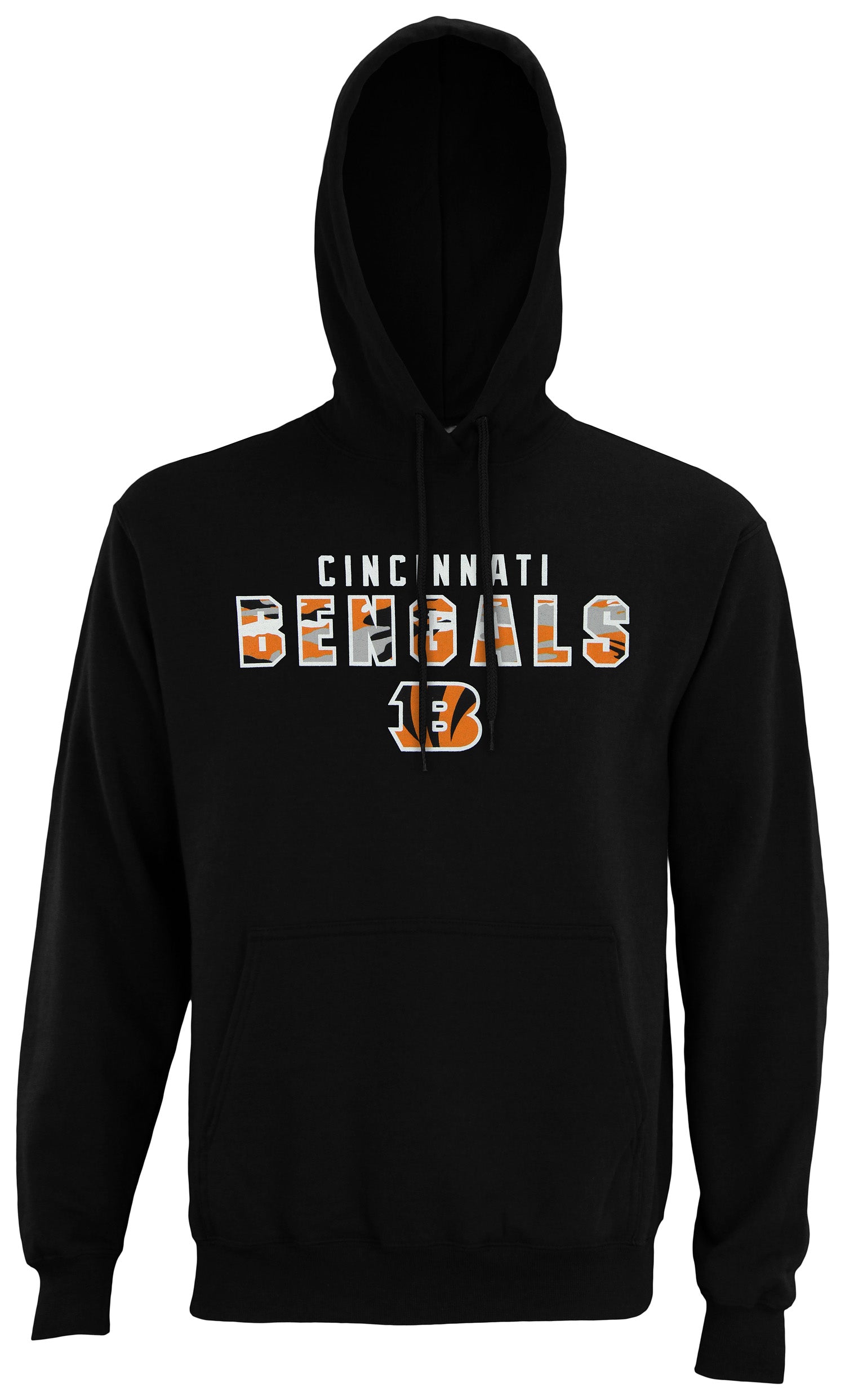 Zubaz NFL Men's Cincinnati Bengals Camo Block Logo Hoodie