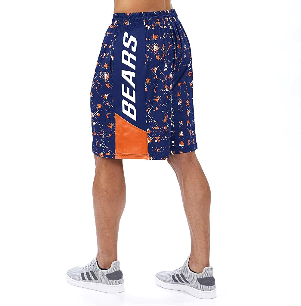 Zubaz NFL Men's Chicago Bears Color Grid Shorts