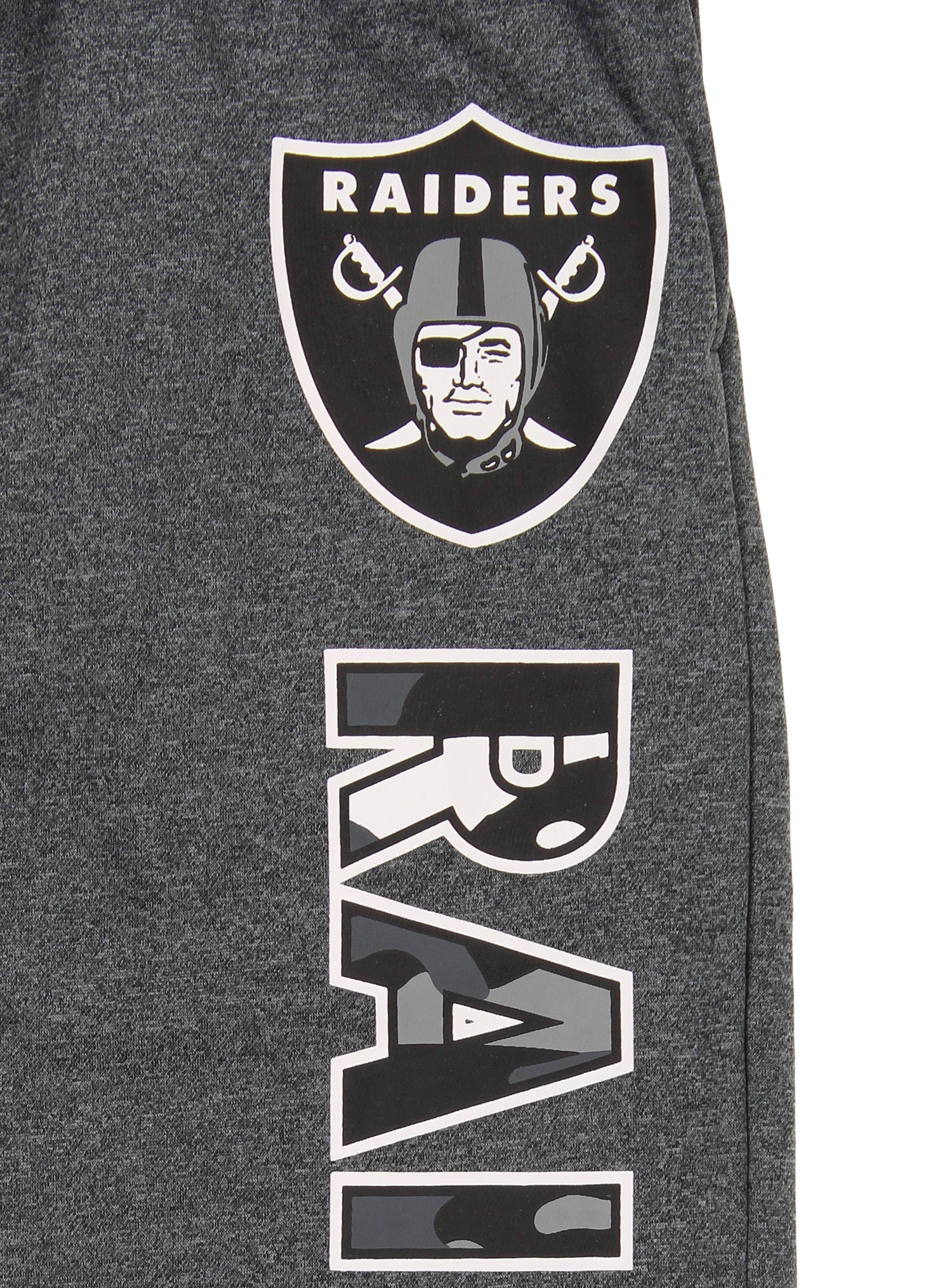 Zubaz NFL Men's Oakland Raiders Poly Fleece Dark Heather Gray Sweatpants