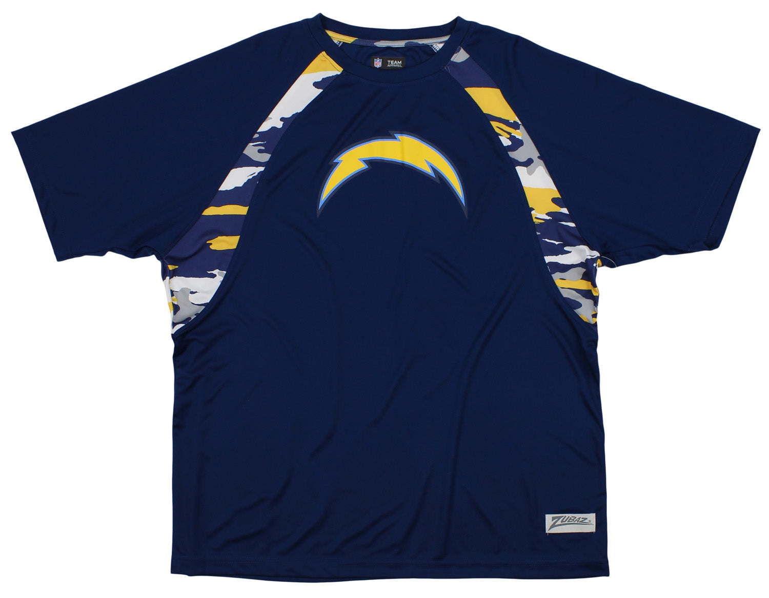 Zubaz NFL Men's Los Angeles Chargers Camo Solid T-Shirt