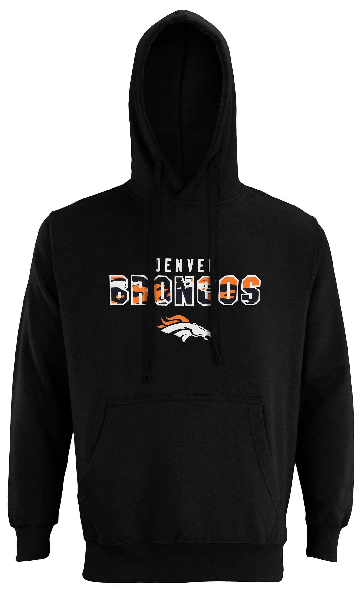 Zubaz NFL Men's Denver Broncos Camo Block Logo Hoodie