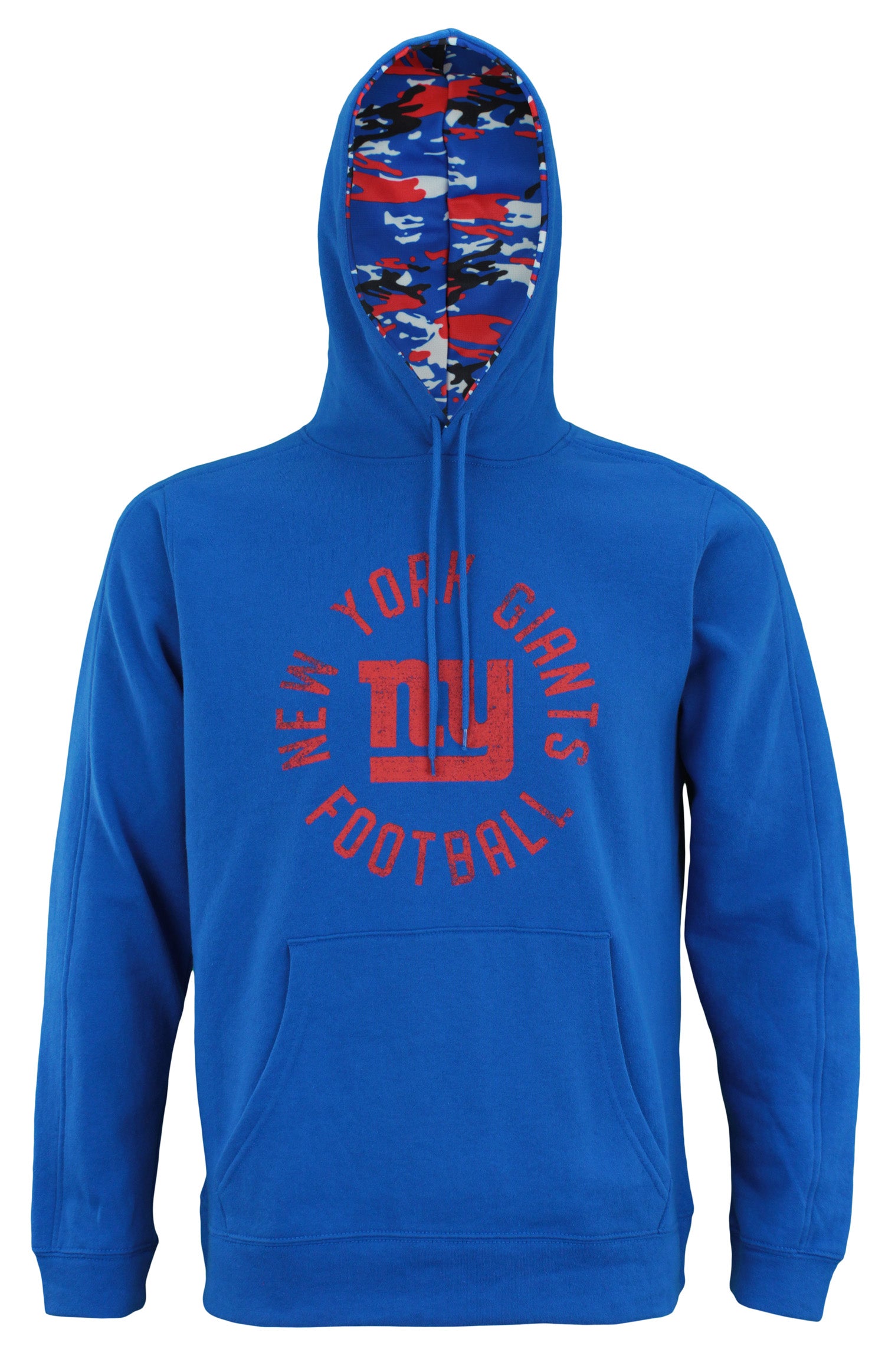 Zubaz NFL Men's New York Giants Camo Lined Pullover Hoodie