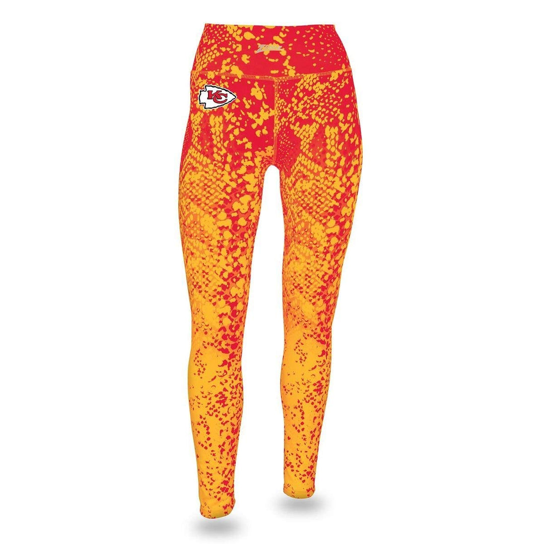 Zubaz Kansas City Chiefs NFL Women's Gradient Print Legging, Red/Gold