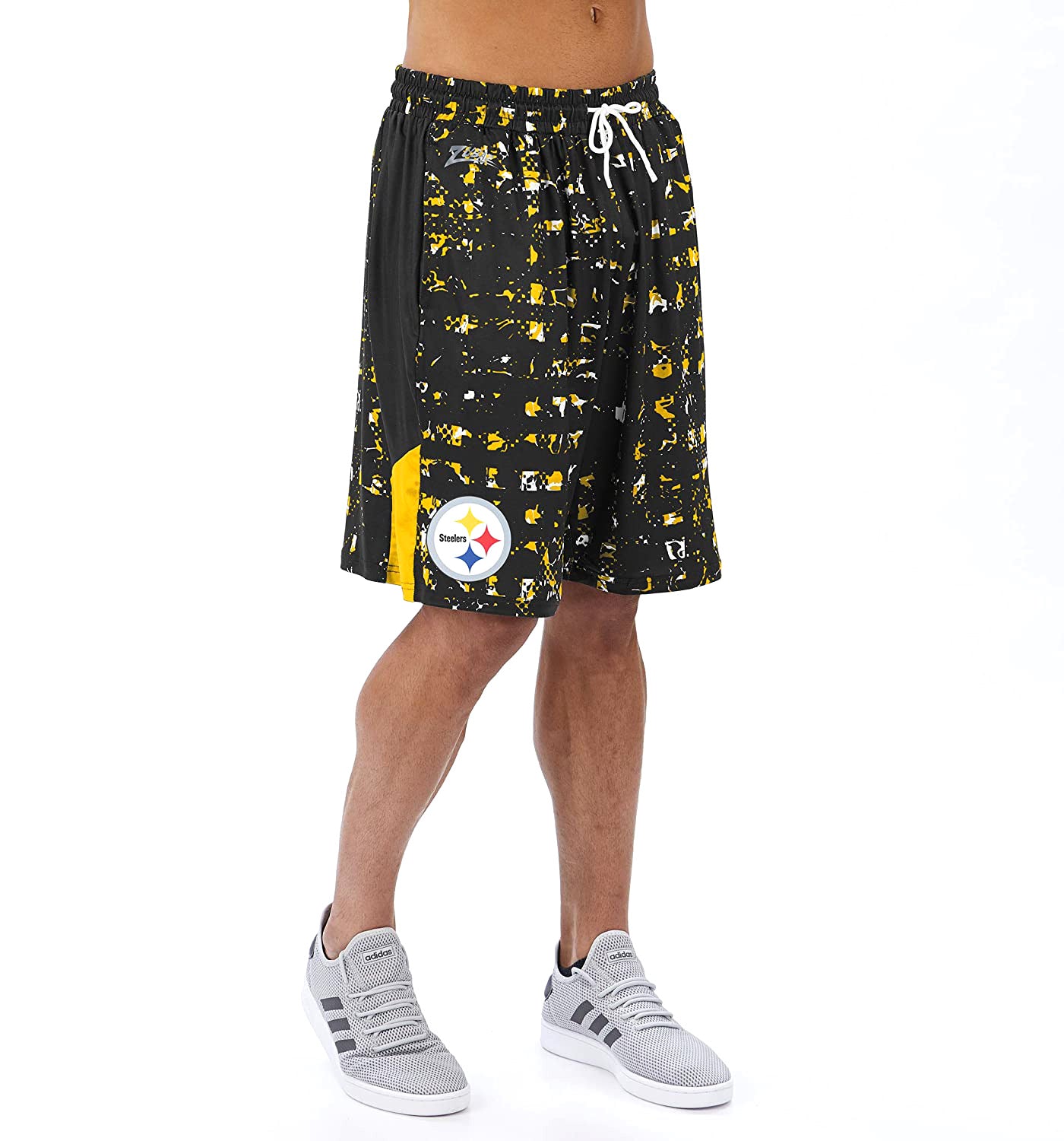Zubaz NFL Men's Pittsburgh Steelers Color Grid Shorts