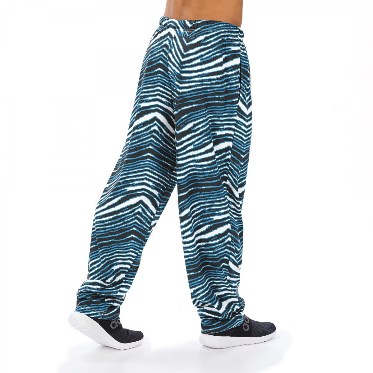 Zubaz NFL Men's Carolina Panthers Classic Zebra Print Team Pants