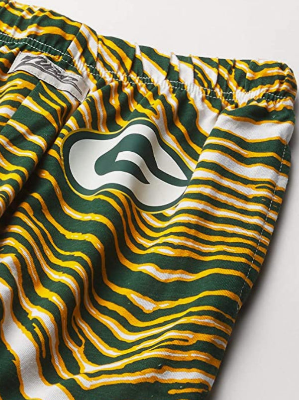 Zubaz Green Bay Packers NFL Men's Zebra Left Hip Logo Lounge Pant