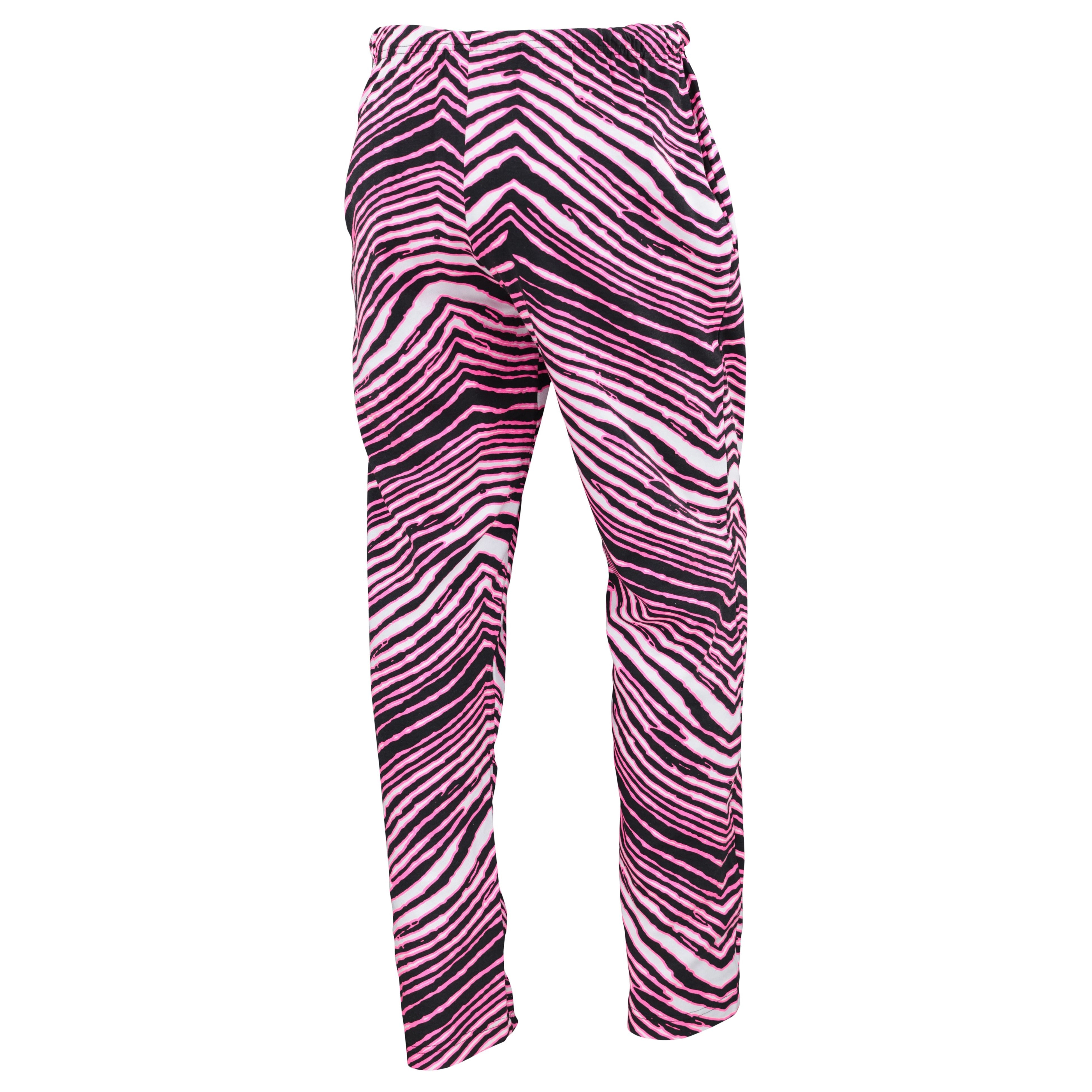 Zubaz 88 Men's The Original Pants - BLACK/PINK ZEBRA