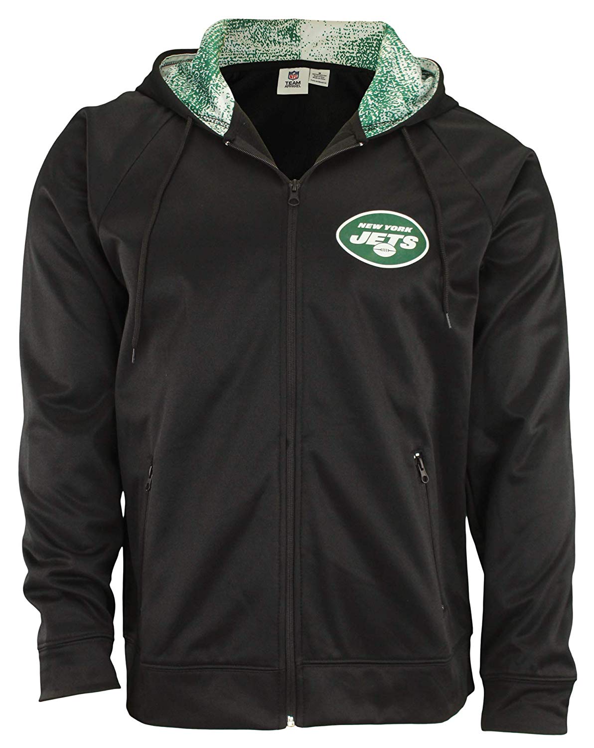 Zubaz NFL New York Jets Men's Heavyweight Full Zip Performance Fleece Hoodie