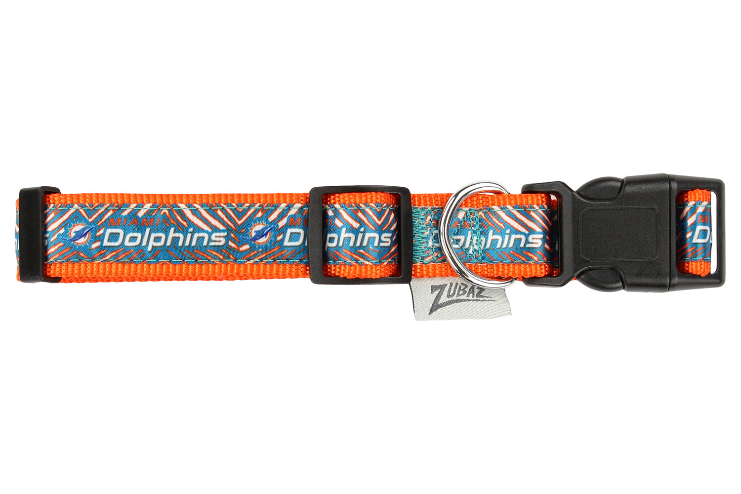 Zubaz X Pets First NFL Miami Dolphins Team Adjustable Dog Collar