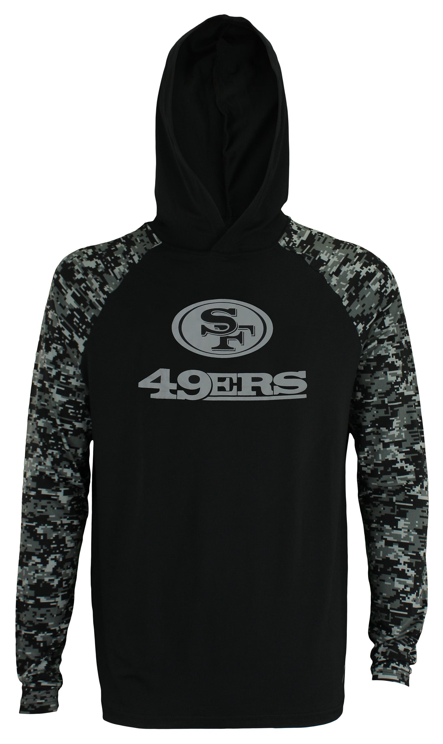 Zubaz Men's NFL San Francisco 49ers Solid Body Digital Camo Hoodie