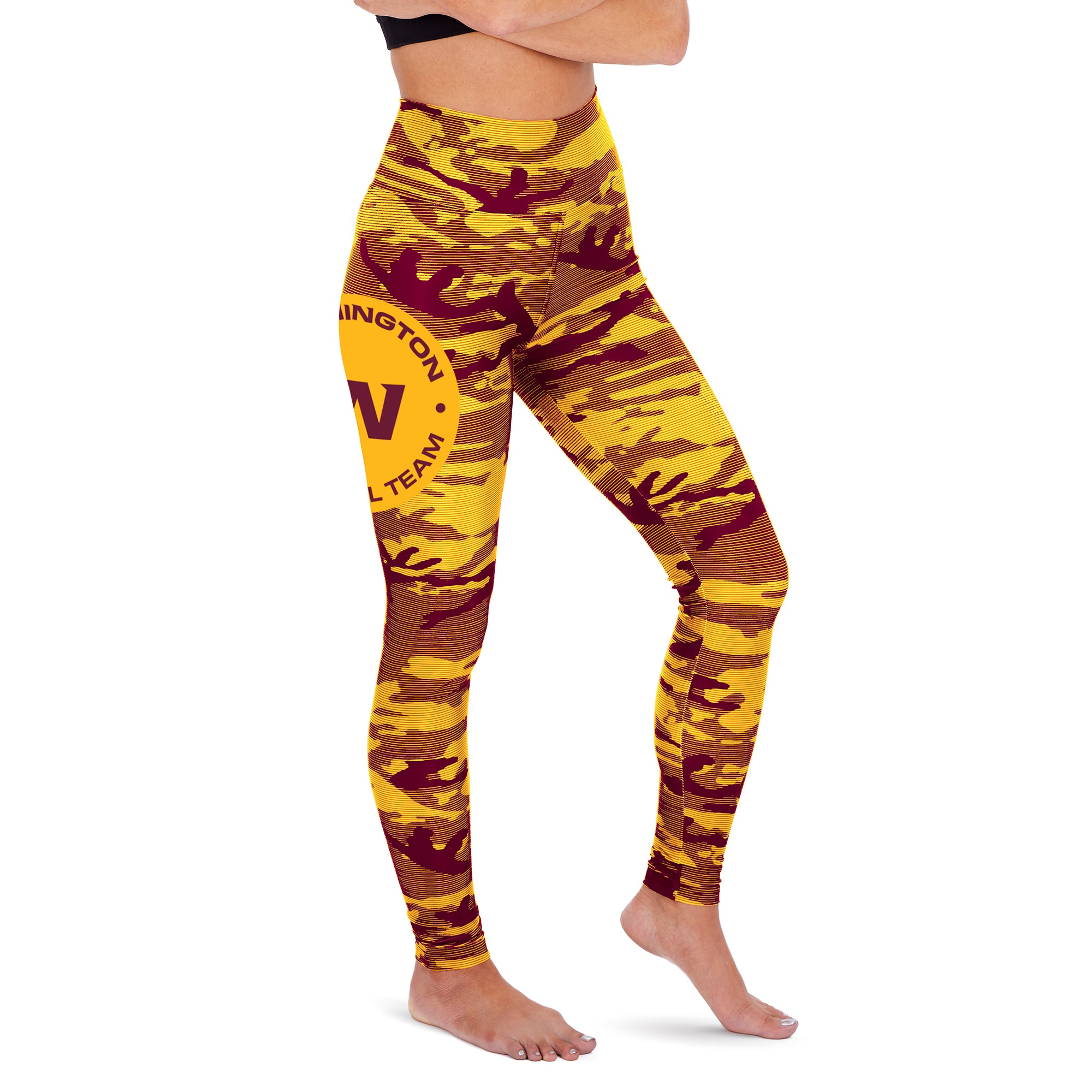 Zubaz NFL Women's Washington Football Team Camo Lines Leggings