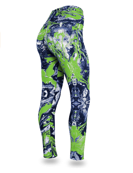 Zubaz NFL Women's Seattle Seahawks Team Swirl Leggings