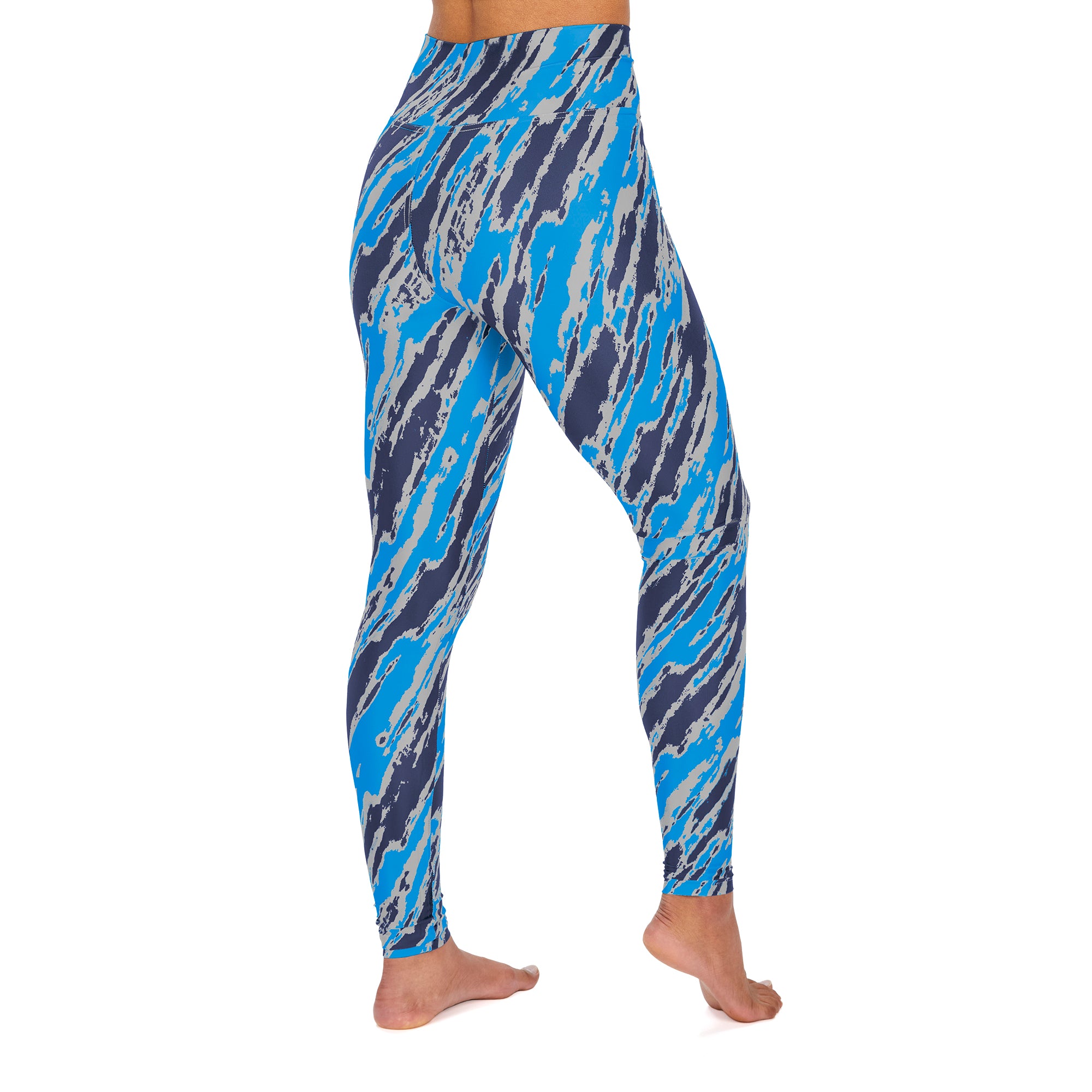 Zubaz NFL Women's Tennessee Titans Diagonal Streak Leggings