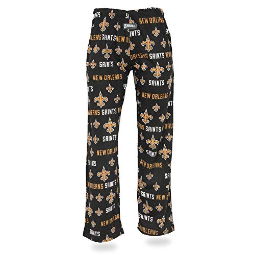 Zubaz NFL Women's New Orleans Saints Comfy Lounge Pants, Black