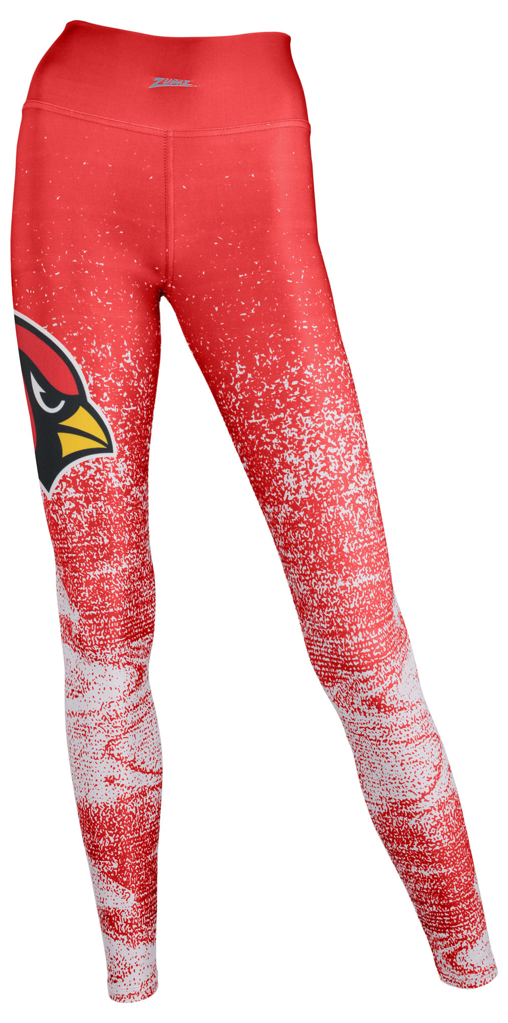 Zubaz NFL Women's ARIZONA CARDINALS MAROON/WHITE STATIC FADE LEGGING