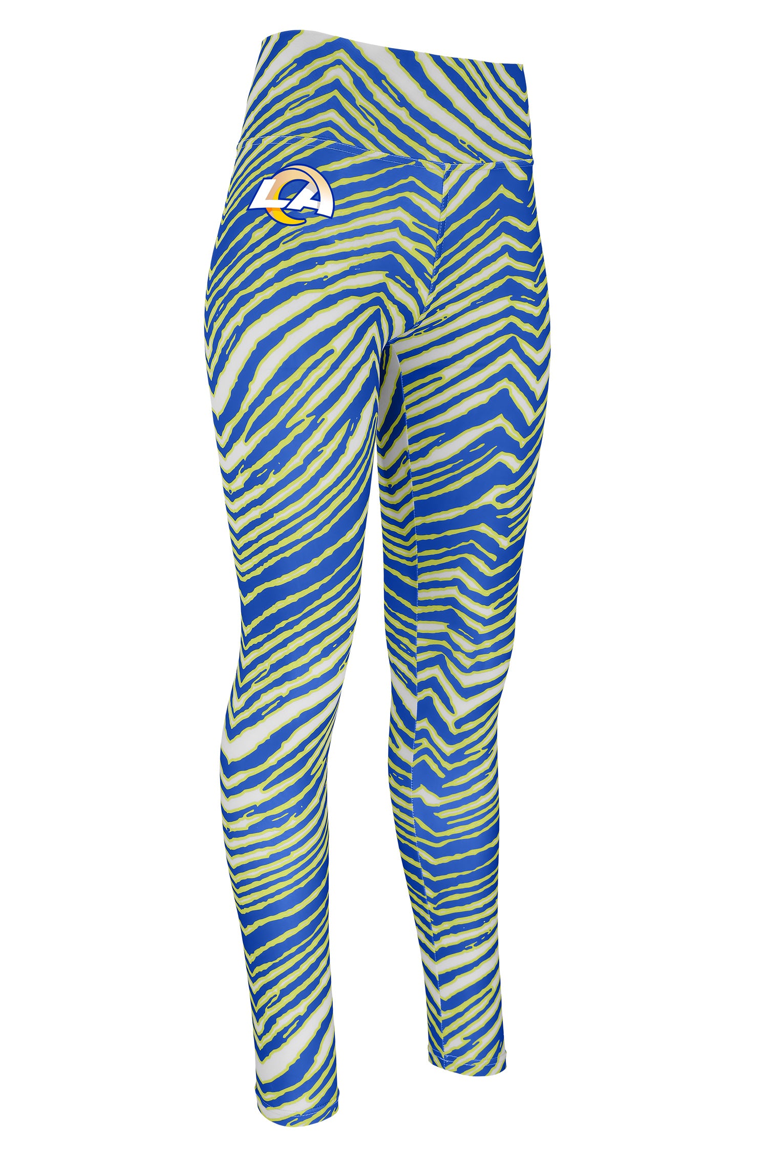 Zubaz NFL Women's Basic Zebra Print Legging, Los Angeles Rams