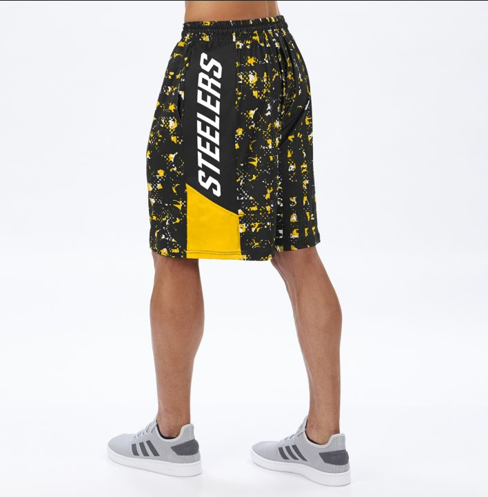 Zubaz NFL Men's Pittsburgh Steelers Color Grid Shorts