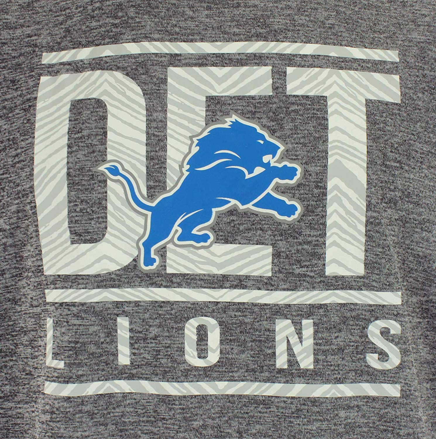 Zubaz NFL Detroit Lions Men's Lightweight French Terry Crew Neck Sweatshirt