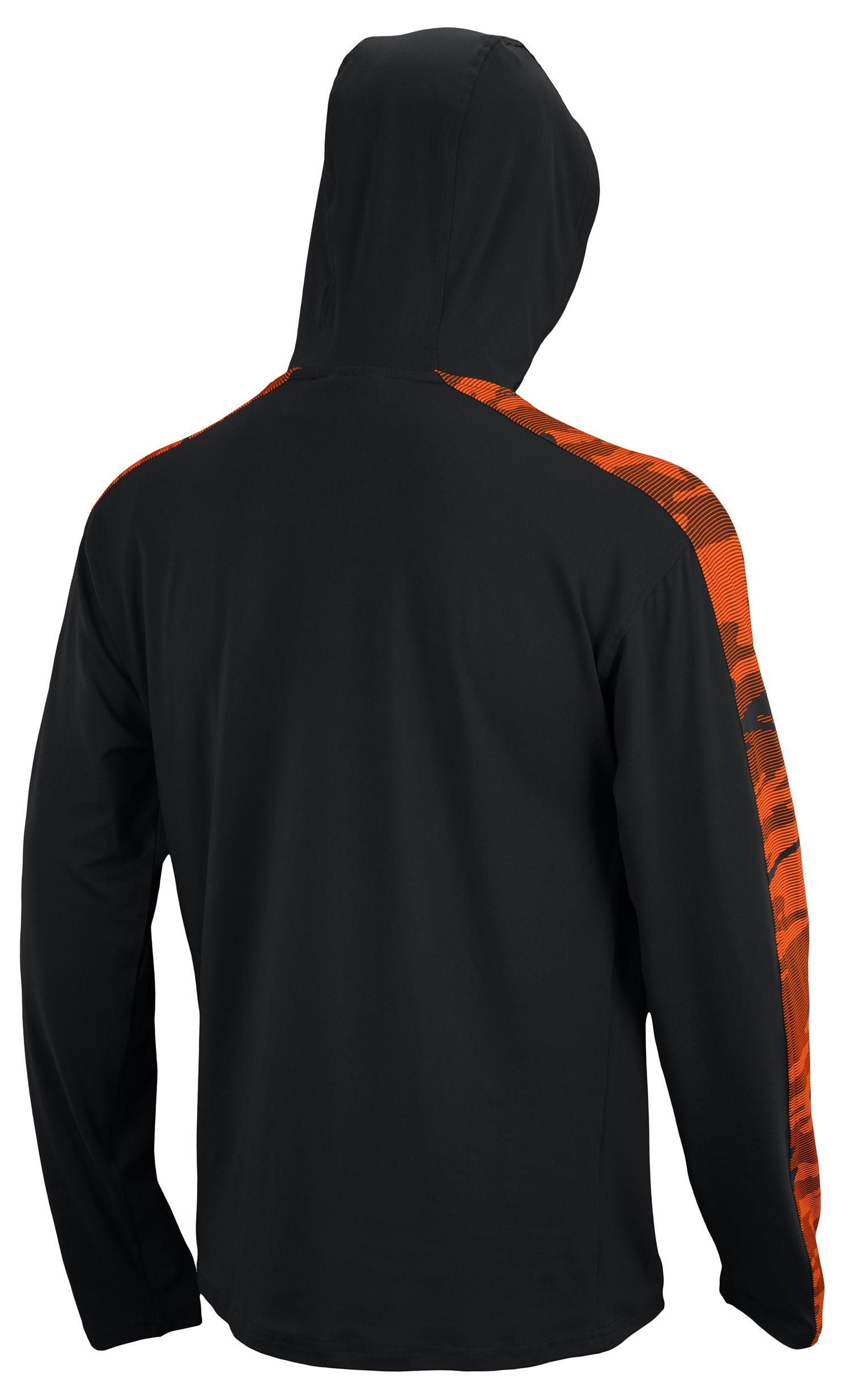 Zubaz NFL Men's Cincinnati Bengals Team Color Block 1/4 Camo Lines Zip Hoodie