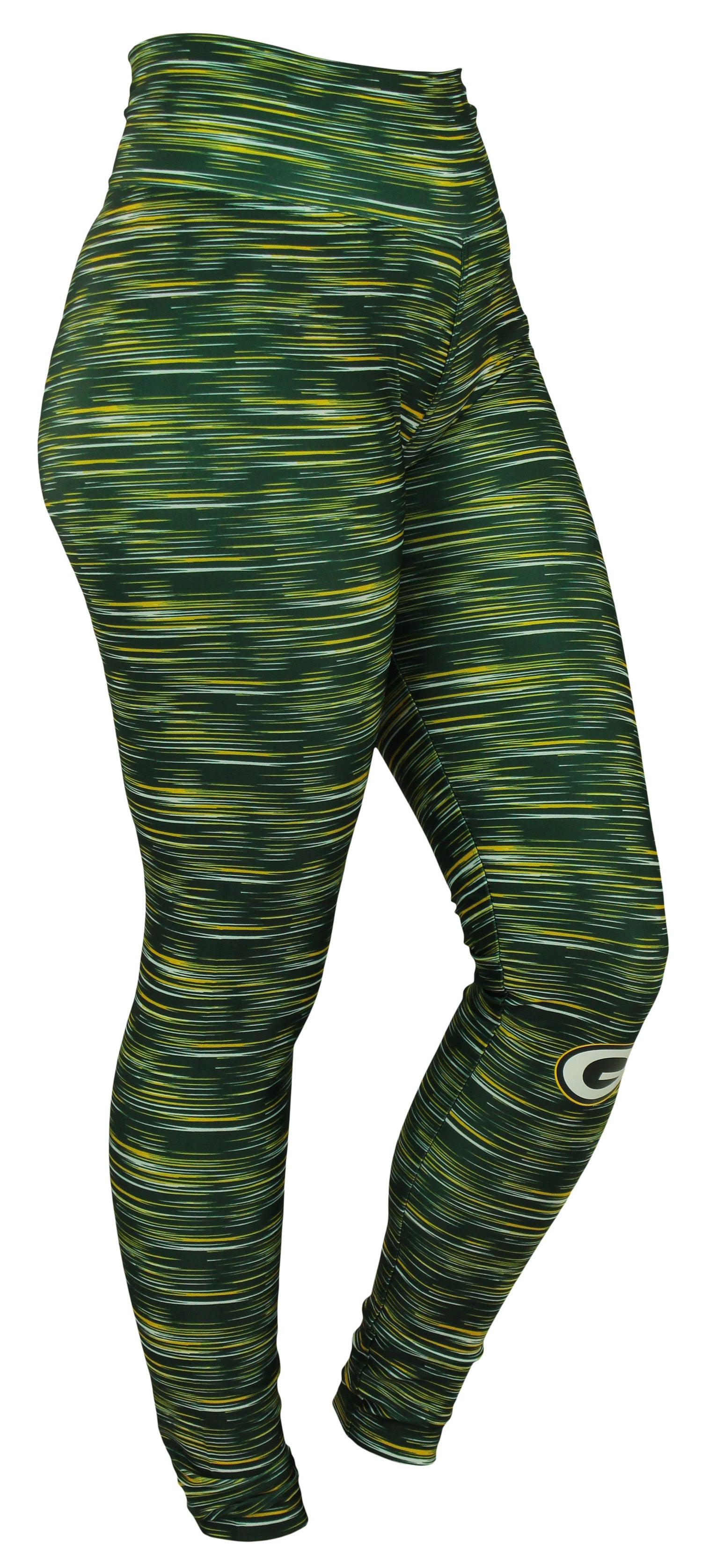 Zubaz NFL Football Women's Green Bay Packers Space Dye Legging