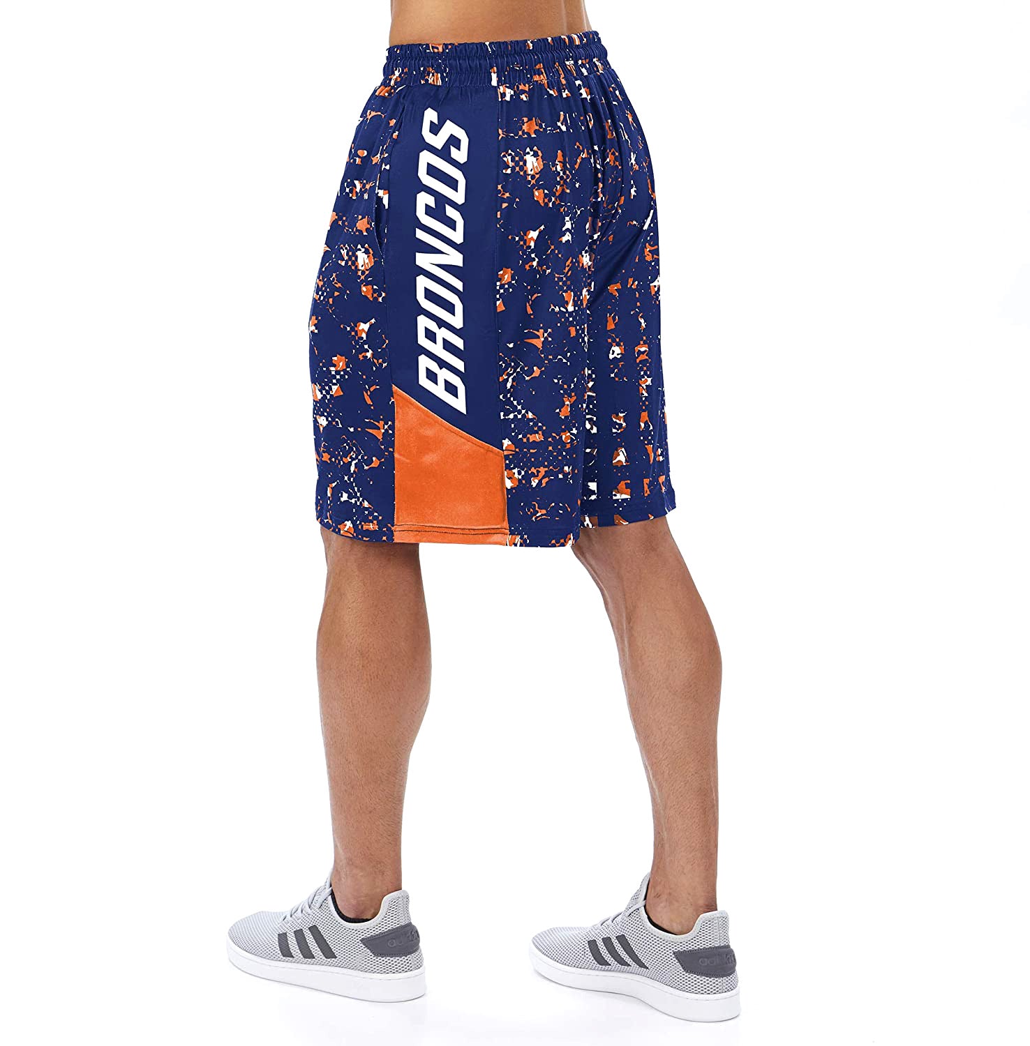 Zubaz NFL Men's Denver Broncos Color Grid Shorts