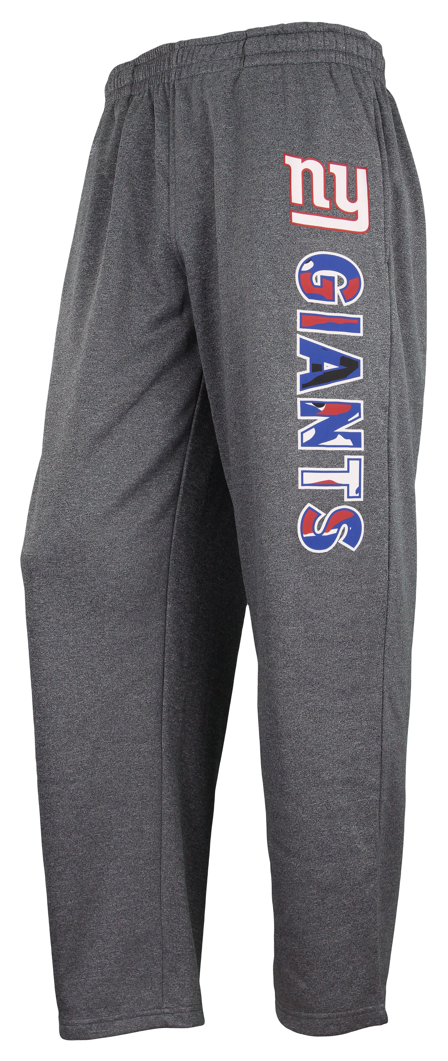 Zubaz NFL Men's New York Giants Poly Fleece Dark Heather Gray Sweatpants