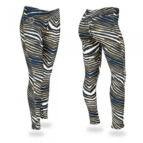 Zubaz NFL Women's Los Angeles Rams Zebra Print Legging Bottoms