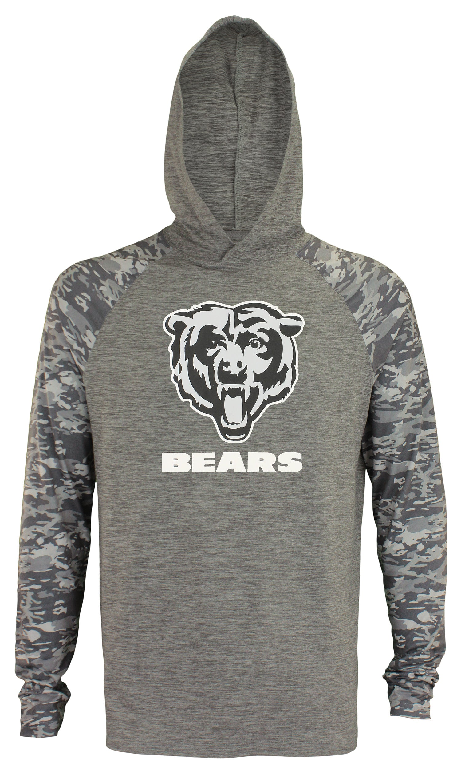 Zubaz NFL Chicago Bears Lightweight Long Sleeve Space Dye Hoodie