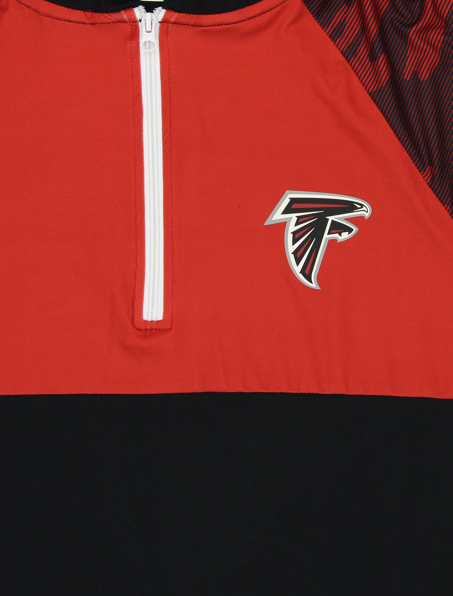 Zubaz NFL ATLANTA FALCONS TEAM COLOR BLOCK LIGHTWEIGHT HOOD W/ 1/4 ZIPPER & CAMO LINES SLEEVES XX-Large , 833001