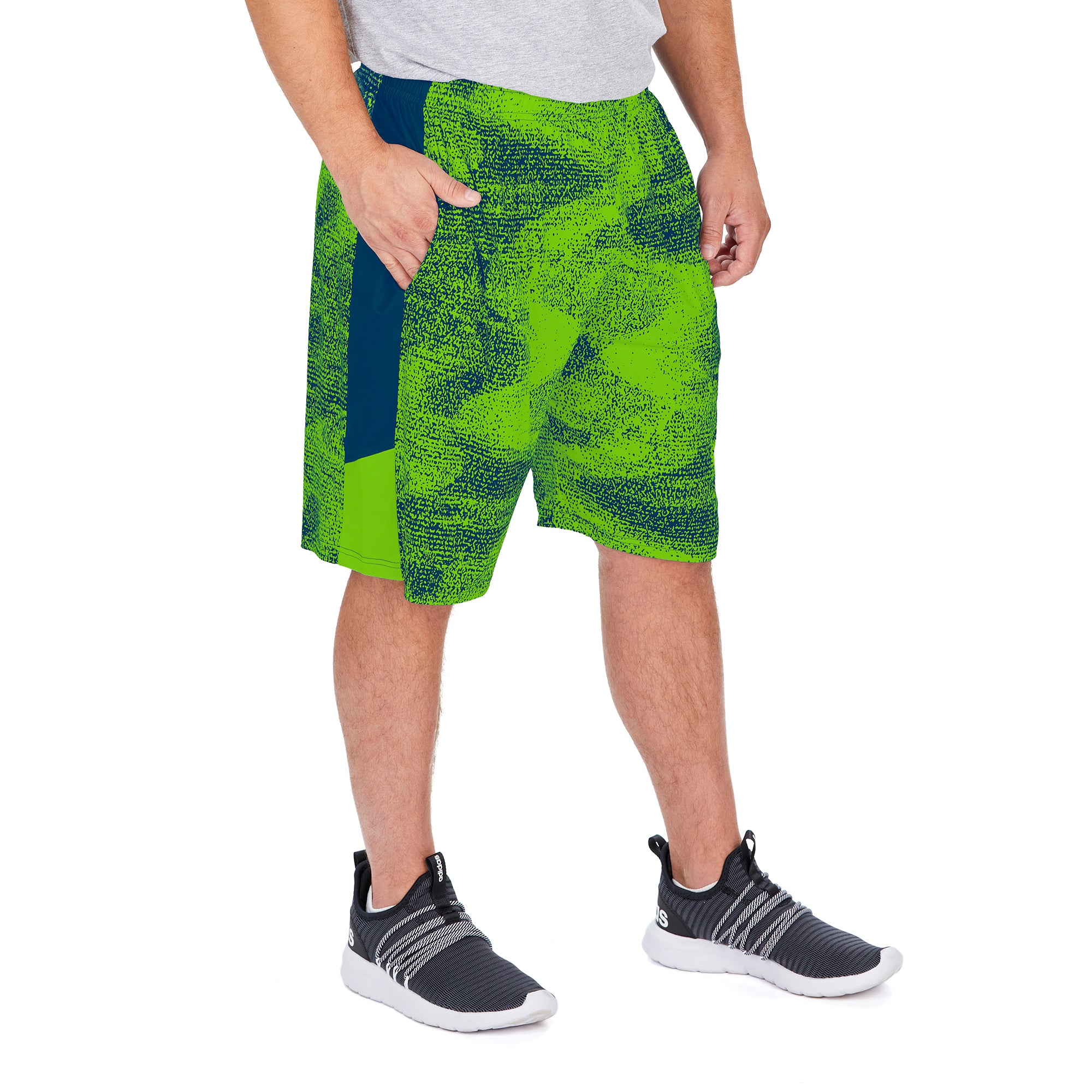 Zubaz NFL Men's Seattle Seahawks Static Shorts With Side Panels