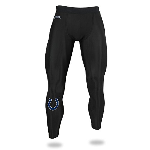 Zubaz NFL Men's Indianapolis Colts Active Performance Compression Black Leggings