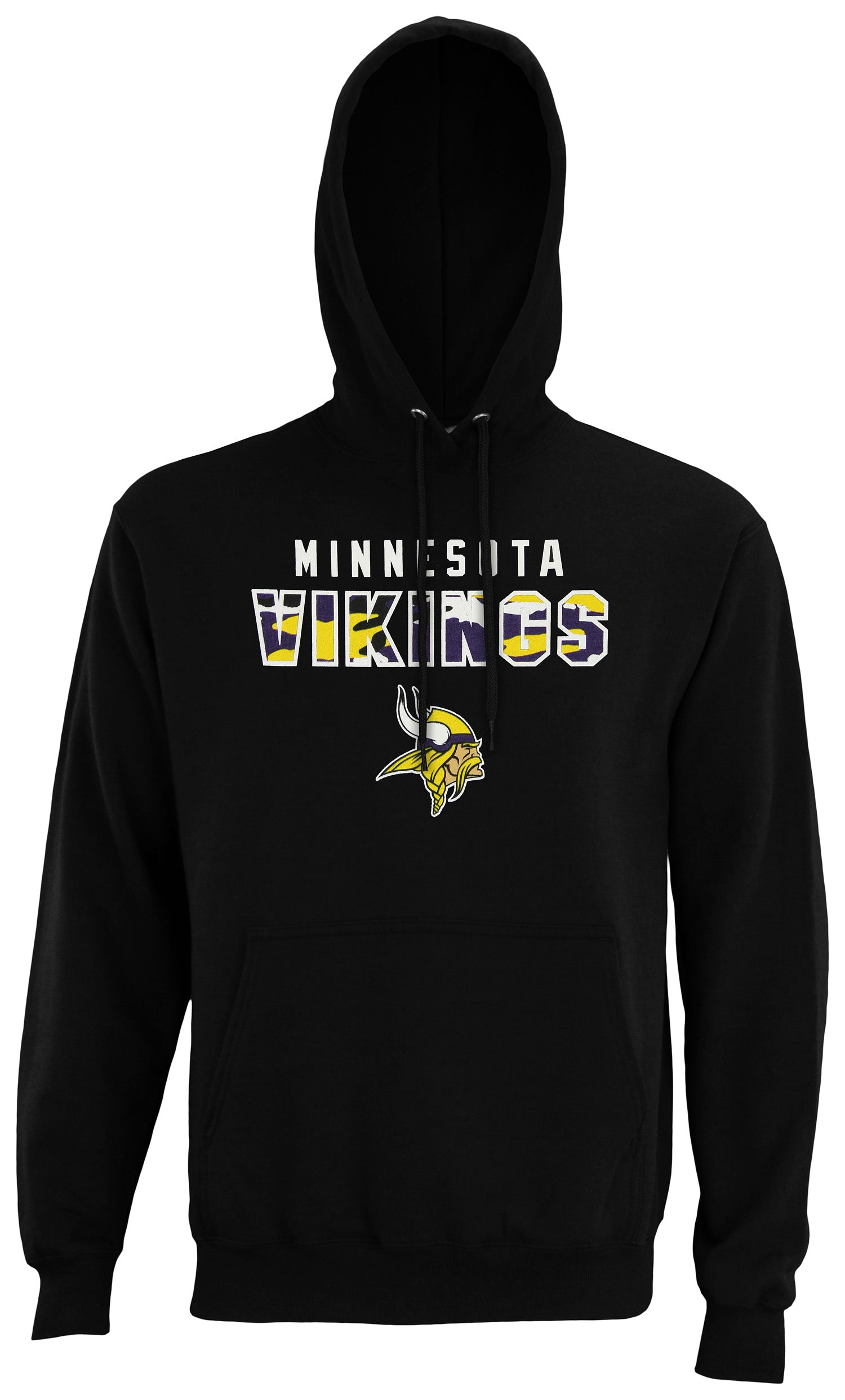 Zubaz NFL Men's Minnesota Vikings Camo Block Logo Hoodie