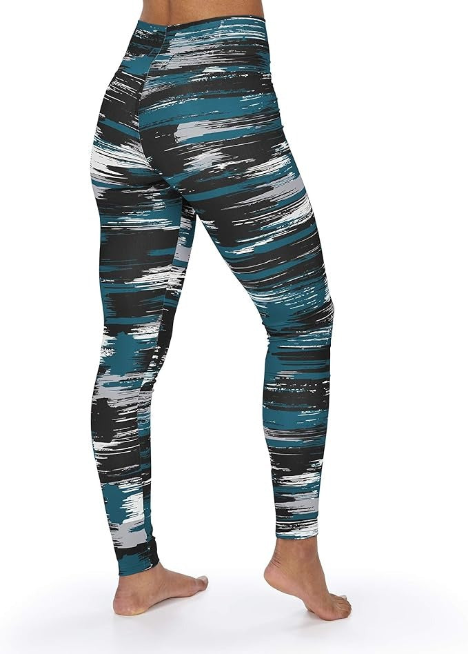 Zubaz NFL WOMEN'S JACKSONVILLE JAGUARS TEAM COLOR BRUSHED PAINT LEGGING