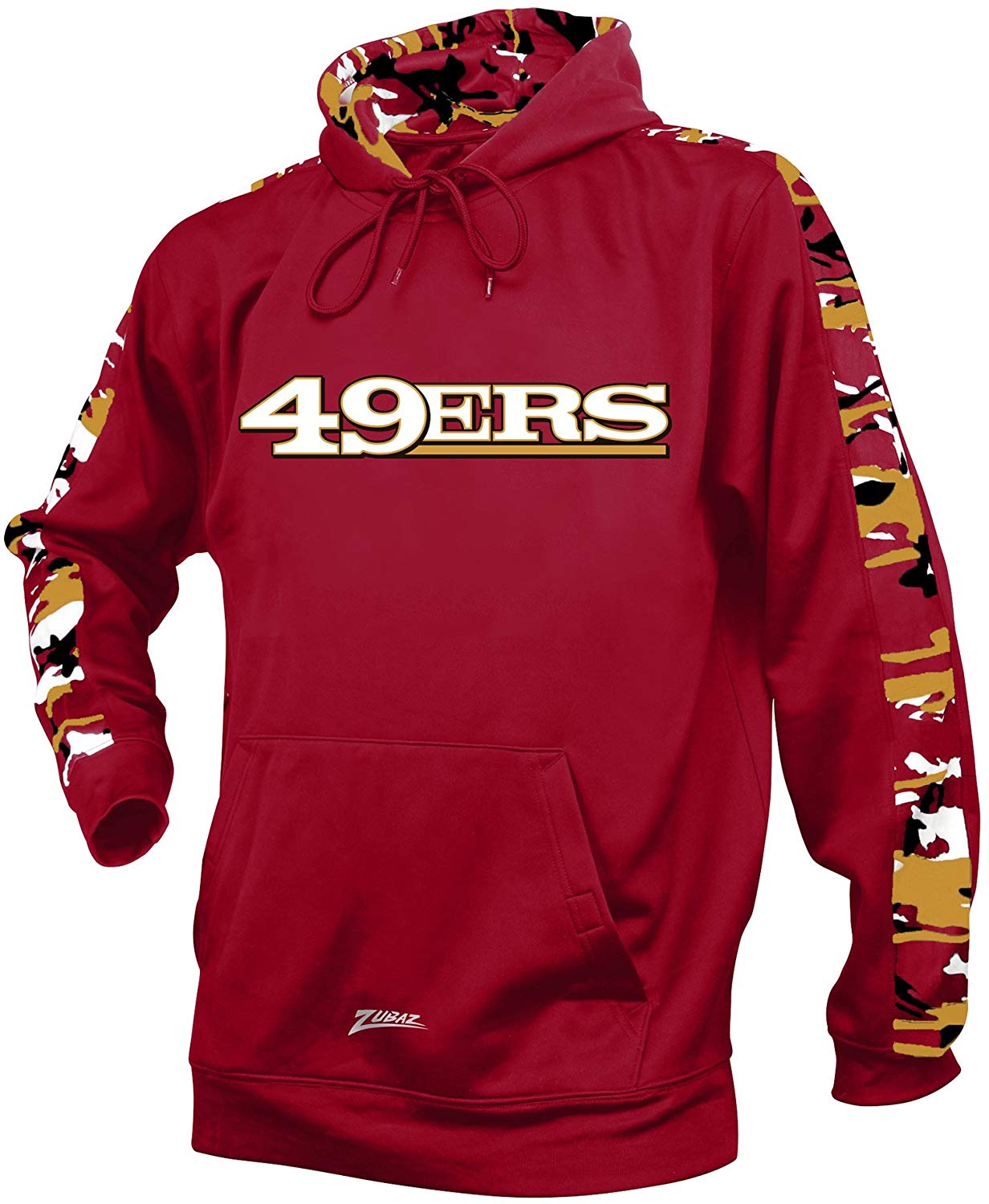 Zubaz NFL Men's San Francisco 49ers Pullover Hoodie with Camo Print