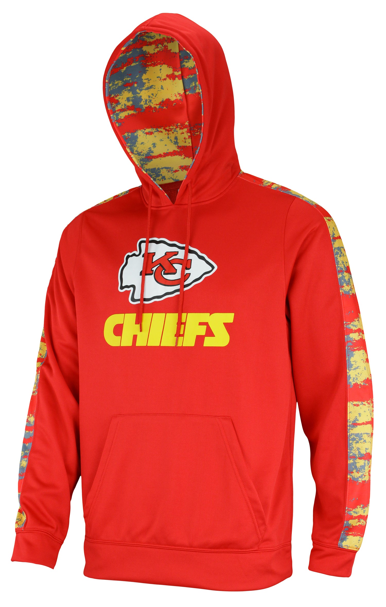 Zubaz NFL Men's Kansas City Chiefs Performance Hoodie w/ Oxide Sleeves