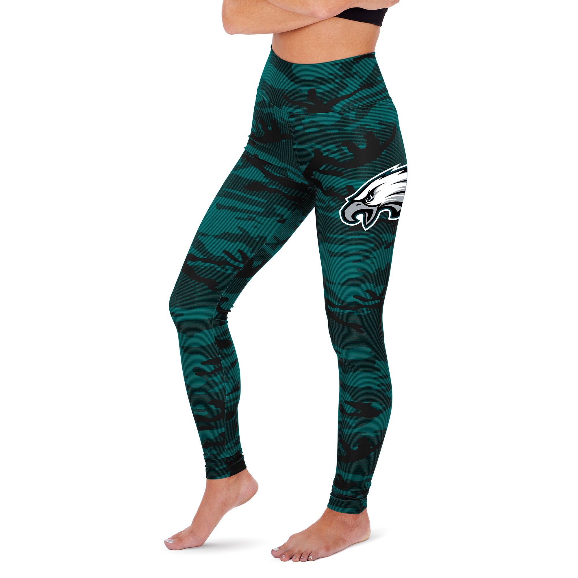 Zubaz NFL Women's Philadelphia Eagles Camo Lines Leggings