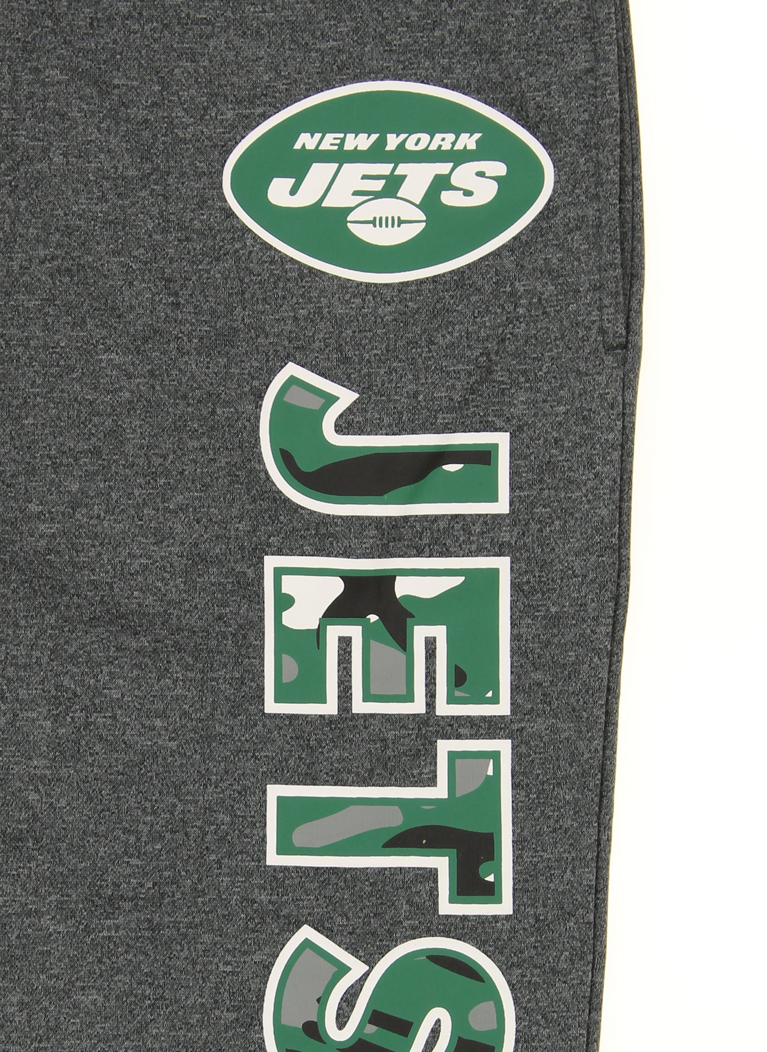 Zubaz NFL Men's New York Jets Poly Fleece Dark Heather Gray Sweatpants