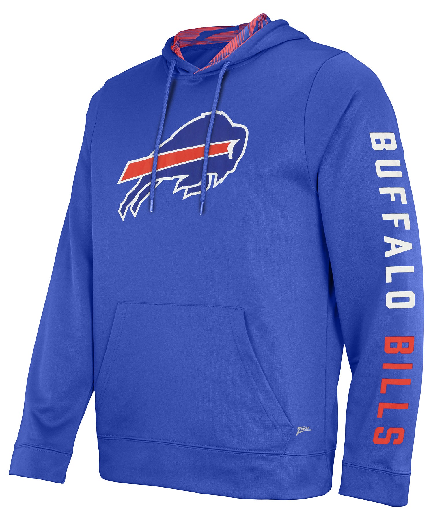 Zubaz NFL BUFFALO BILLS SOLID ROYAL BLUE HOOD W/ ROYAL BLUE/RED CAMO LINES HOOD LINER & SLEEVE GRAPHIC XL