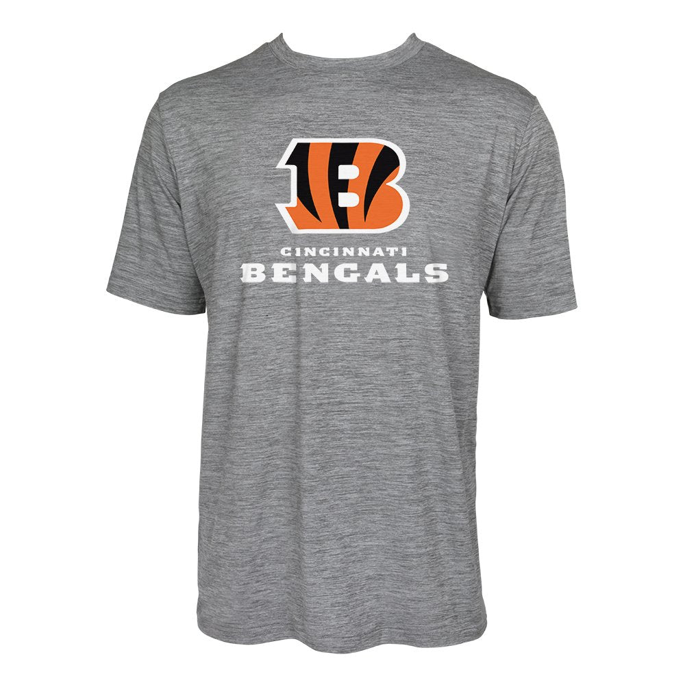 Zubaz NFL Men's Cincinnati Bengals Team Name and Logo Wordmark Tee