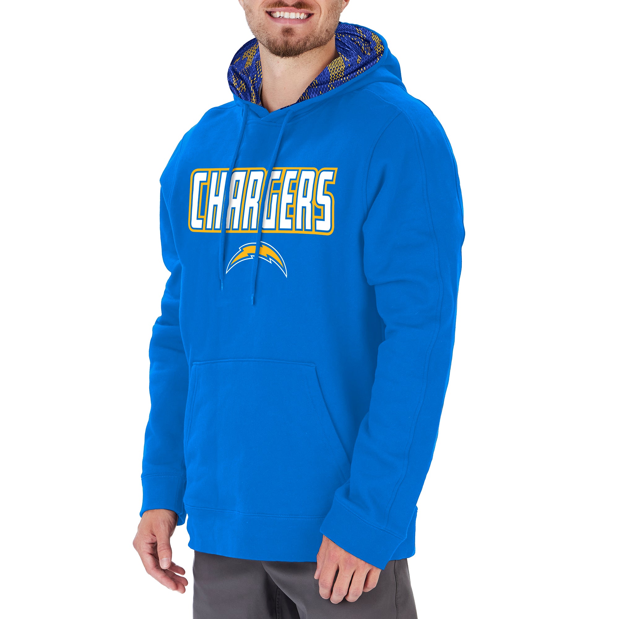 Zubaz Men's NFL Los Angeles Chargers Viper Print Hoodie