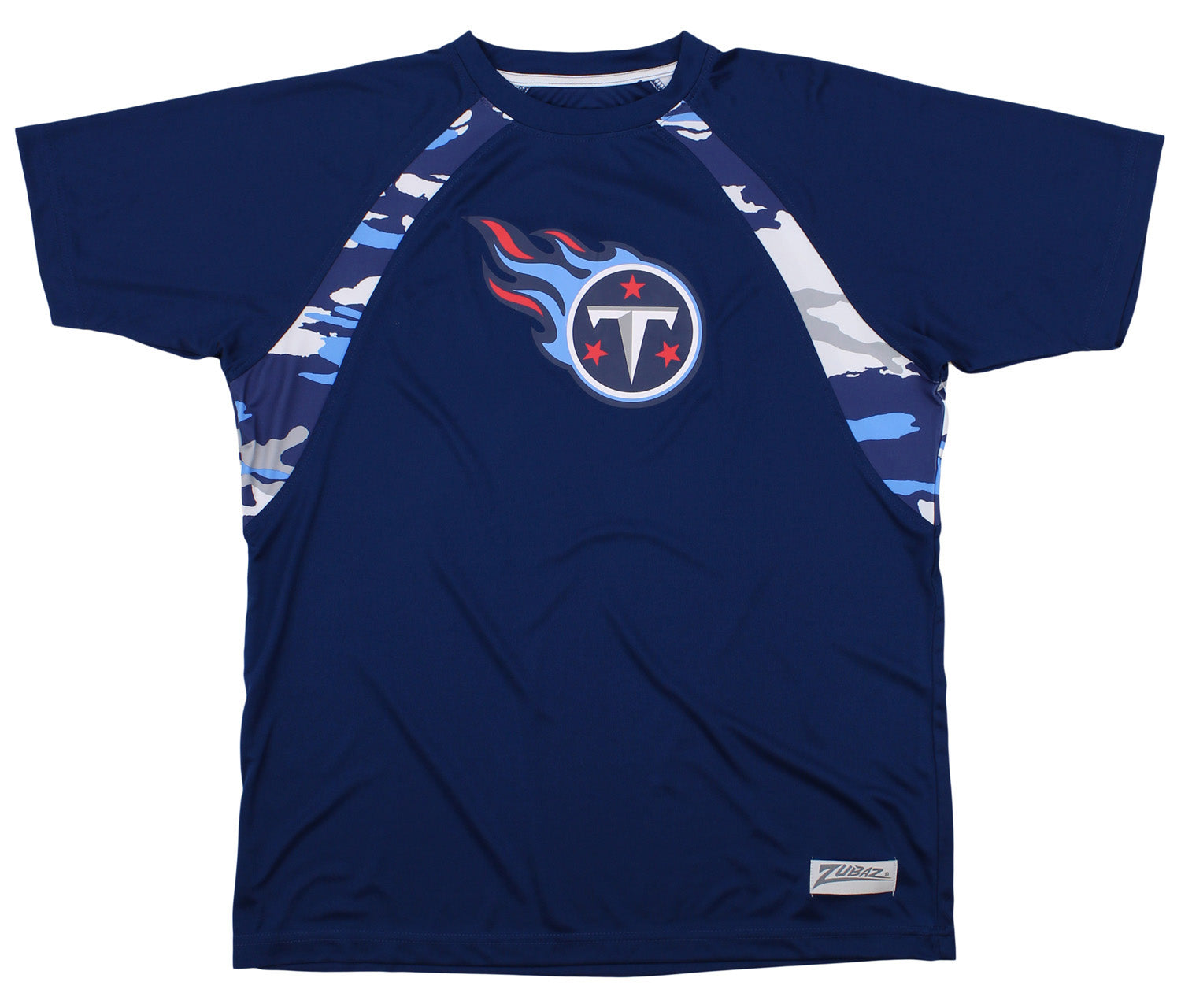 Zubaz NFL Men's Tennesee Titans Camo Solid T-Shirt