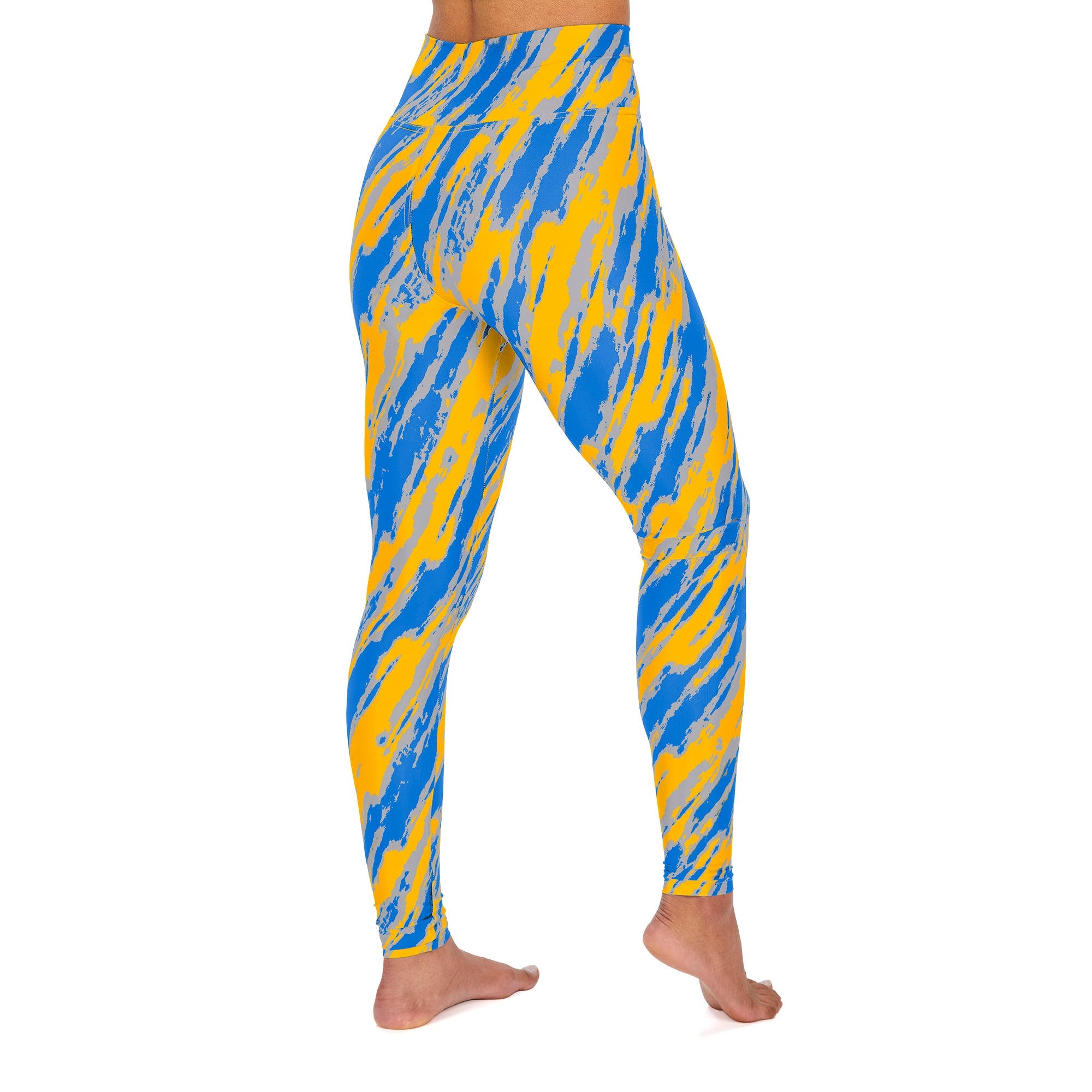 Zubaz NFL Women's Los Angeles Chargers Diagonal Streak Leggings