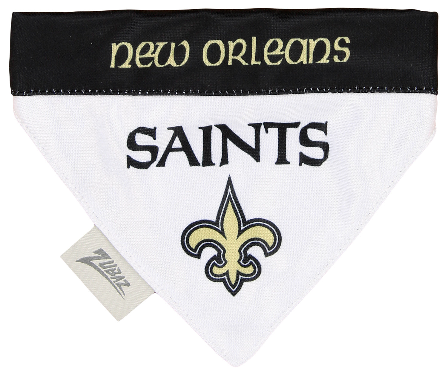 Zubaz X Pets First NFL New Orleans Saints Reversible Bandana For Dogs & Cats