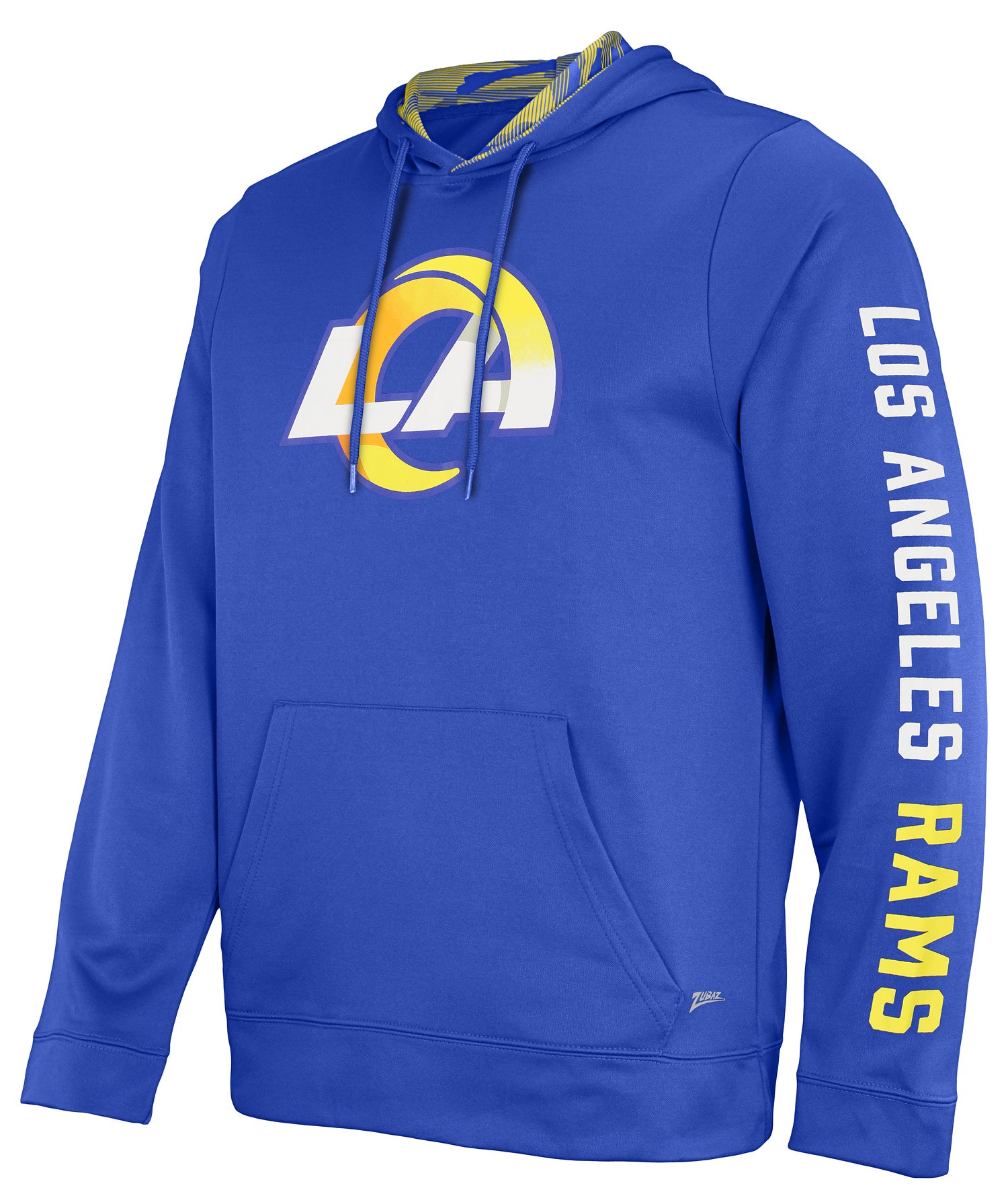 Zubaz NFL Men's Los Angeles Rams Solid Team Hoodie with Camo Lined Hood