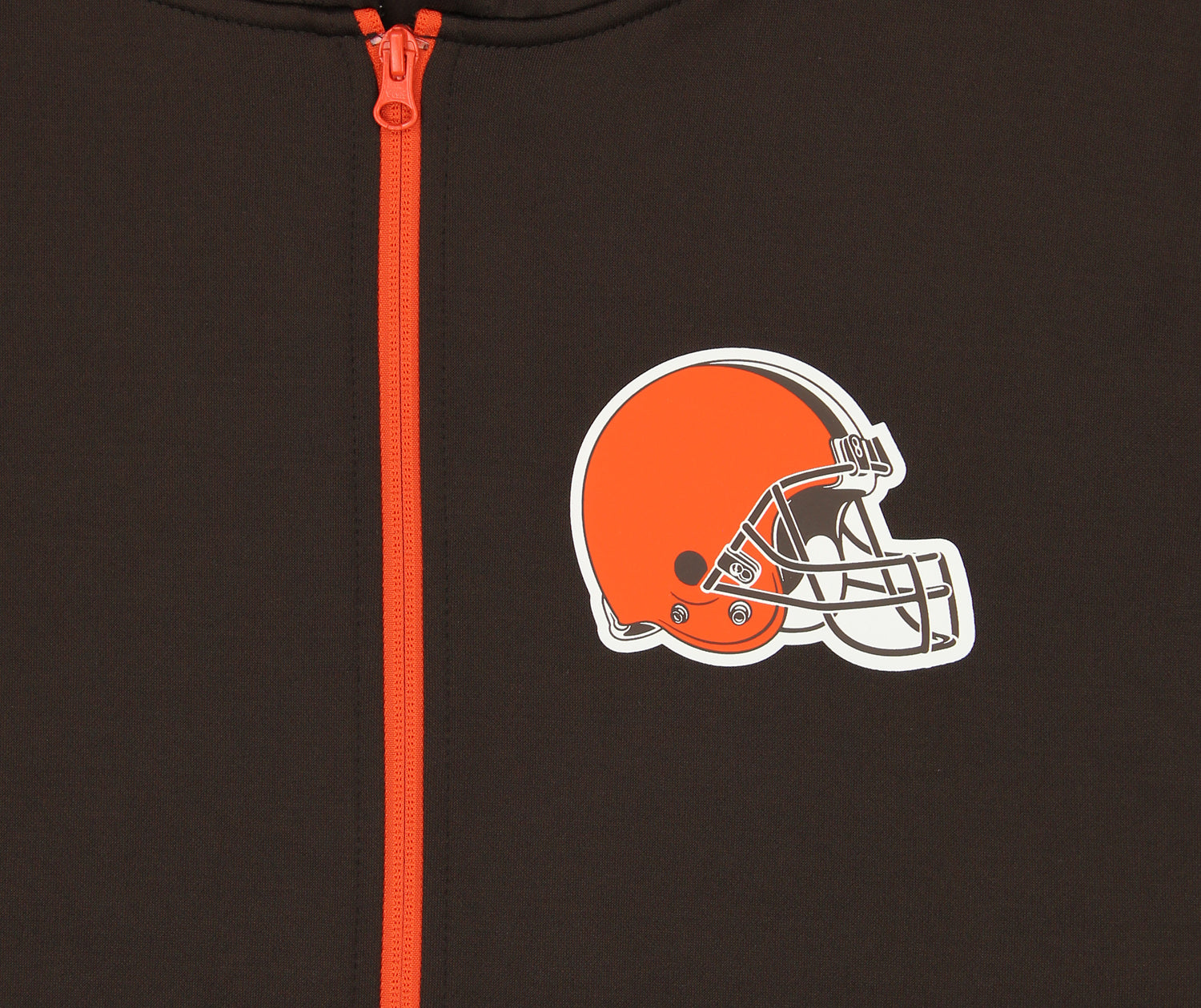 Zubaz Cleveland Browns NFL Men's Full Zip Hoodie with Zebra Print Details